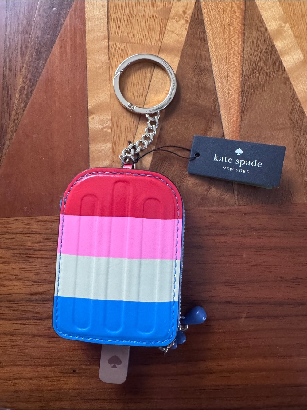 kate spade Popsicle Keychain Wallet - Red, Pink, White, Blue KK994